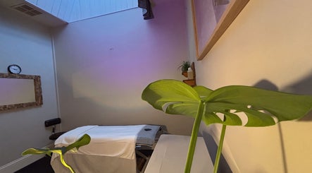 Massage room with plants at Choojai Thai Massage in Richmond, Victoria, AU.