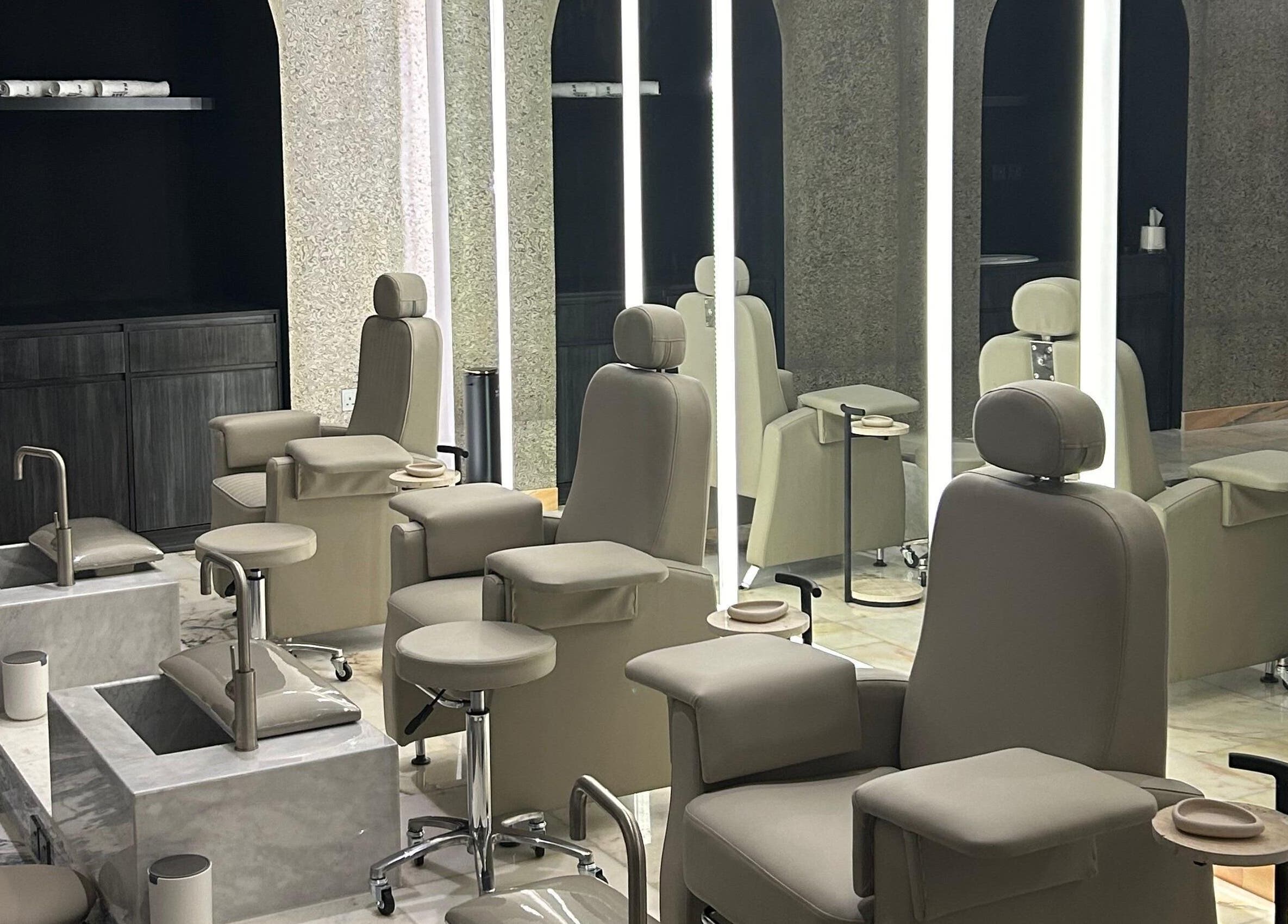Luxurious pedicure chairs at The Nail Bar - Sulaymaniyah, Riyadh, Riyadh Province, SA.