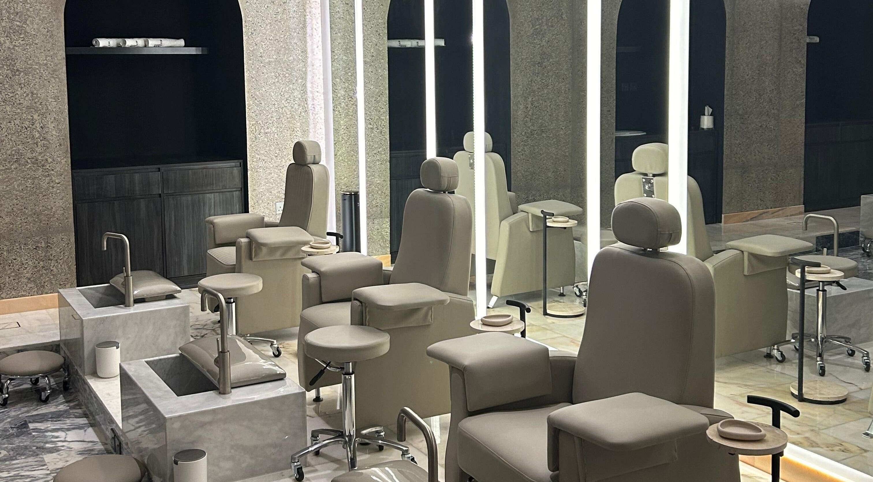 Luxurious pedicure chairs at The Nail Bar - Sulaymaniyah, Riyadh, Riyadh Province, SA.