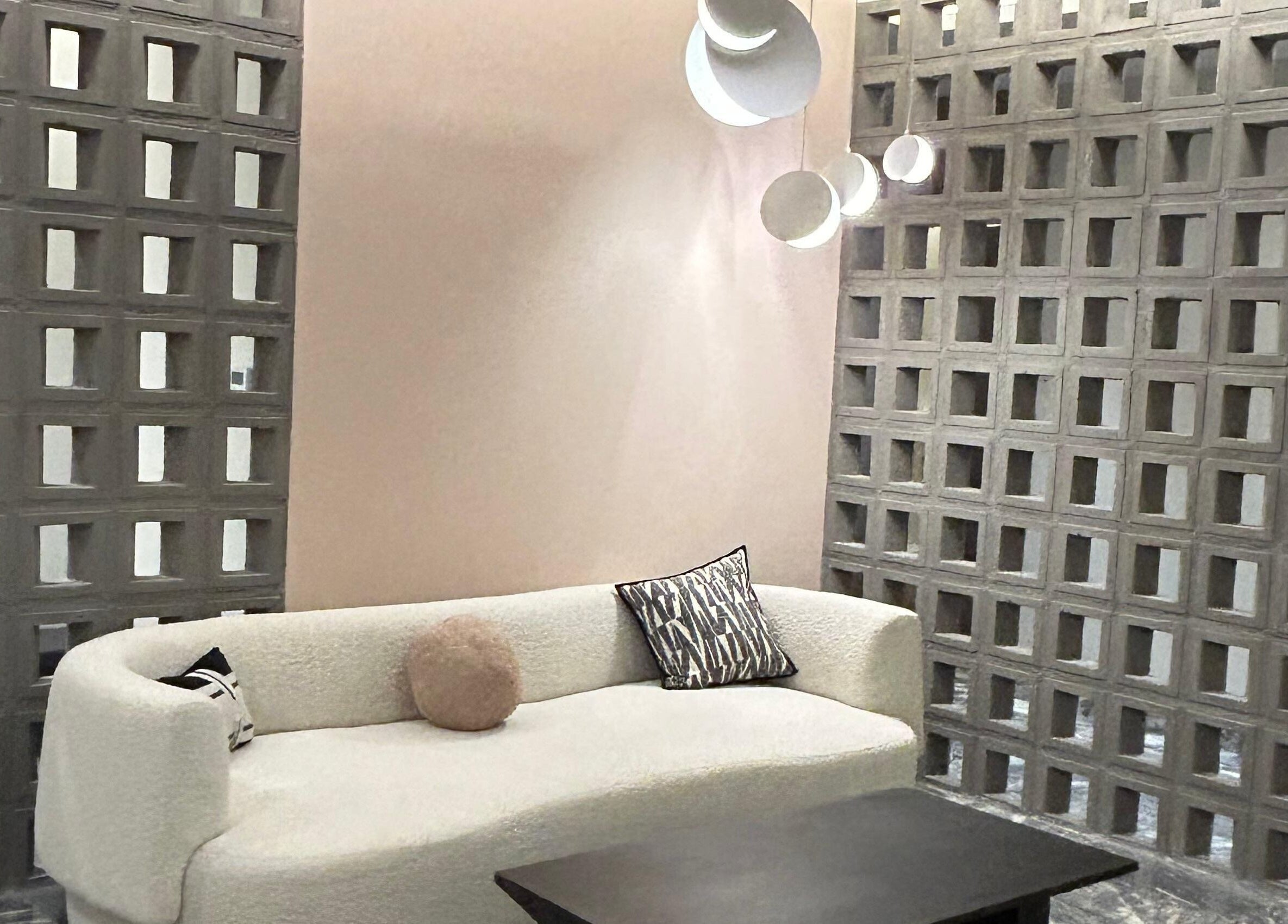 The Nail Bar - Sulaymaniyah lounge area with modern decor in Riyadh, Riyadh Province, SA.