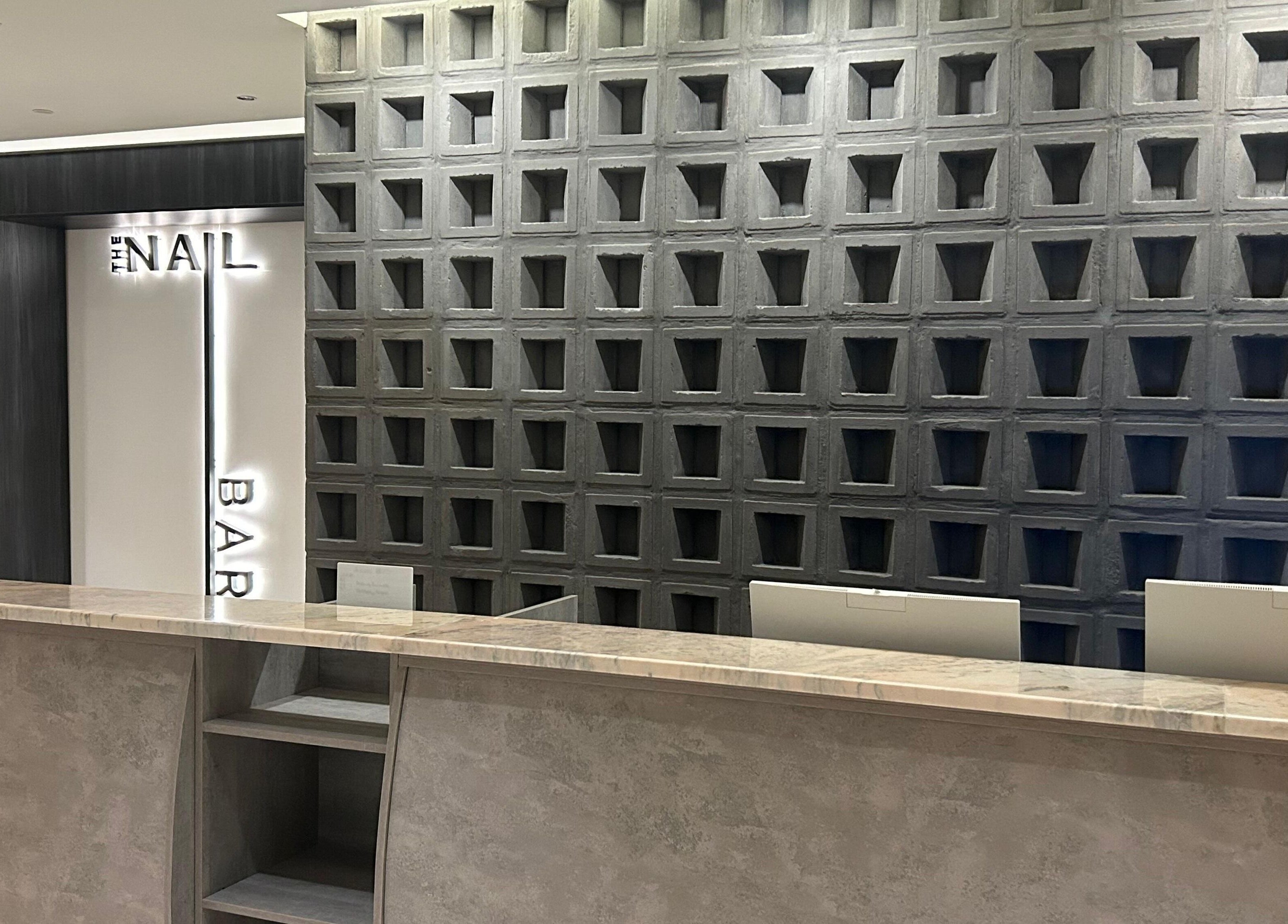 Sleek reception at The Nail Bar - Sulaymaniyah in Riyadh, Riyadh Province, SA, featuring modern decor.