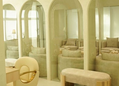 Elegant spa area at Couture Studio, Taguig, Metro Manila, PH, featuring luxurious seating and soft lighting.