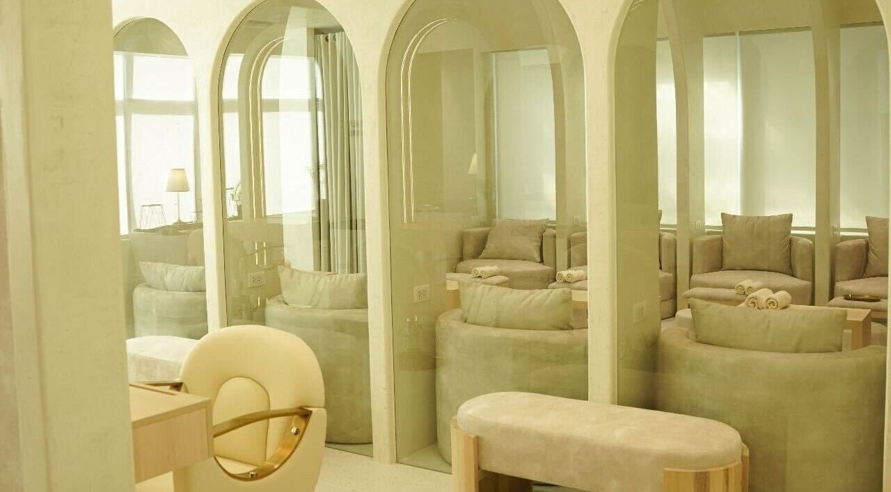 Elegant spa area at Couture Studio, Taguig, Metro Manila, PH, featuring luxurious seating and soft lighting.