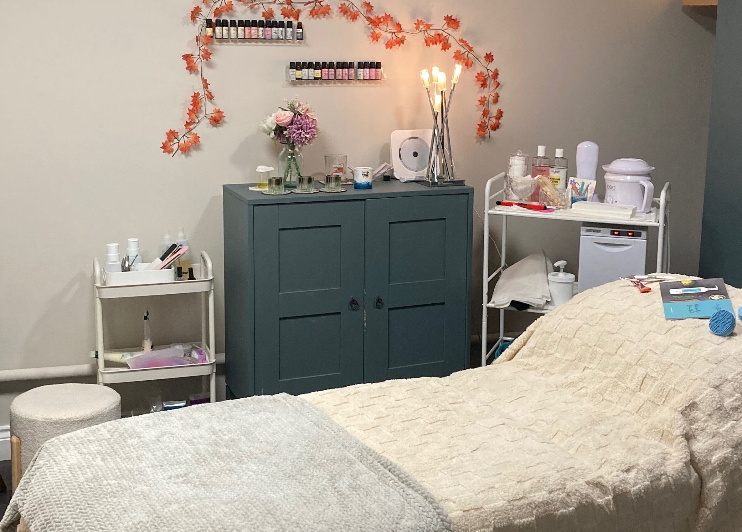 Cozy treatment room at Bliss & Beauty by Nikki at Serenity in Leek, England, GB, offering a relaxing spa experience.