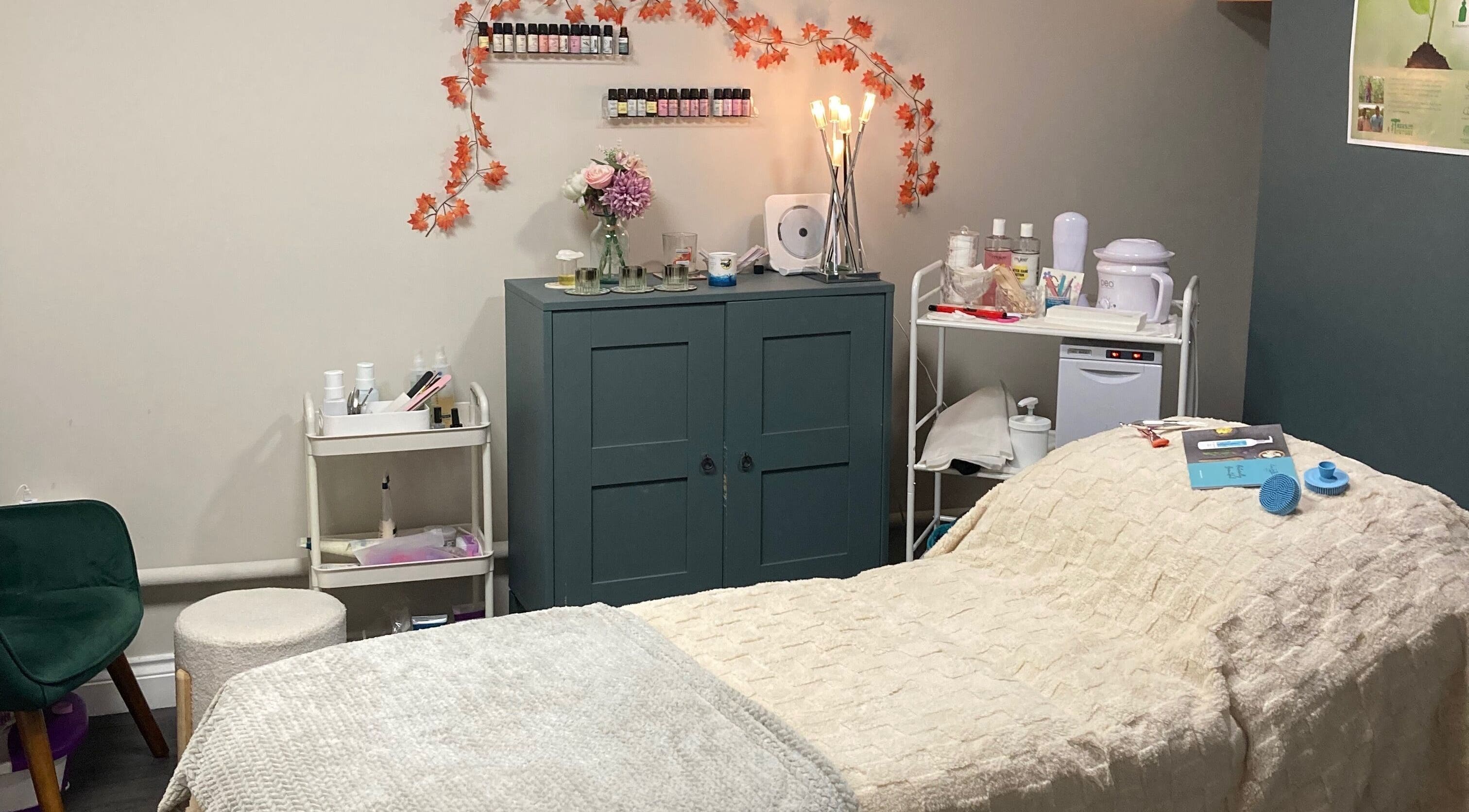 Cozy treatment room at Bliss & Beauty by Nikki at Serenity in Leek, England, GB, offering a relaxing spa experience.