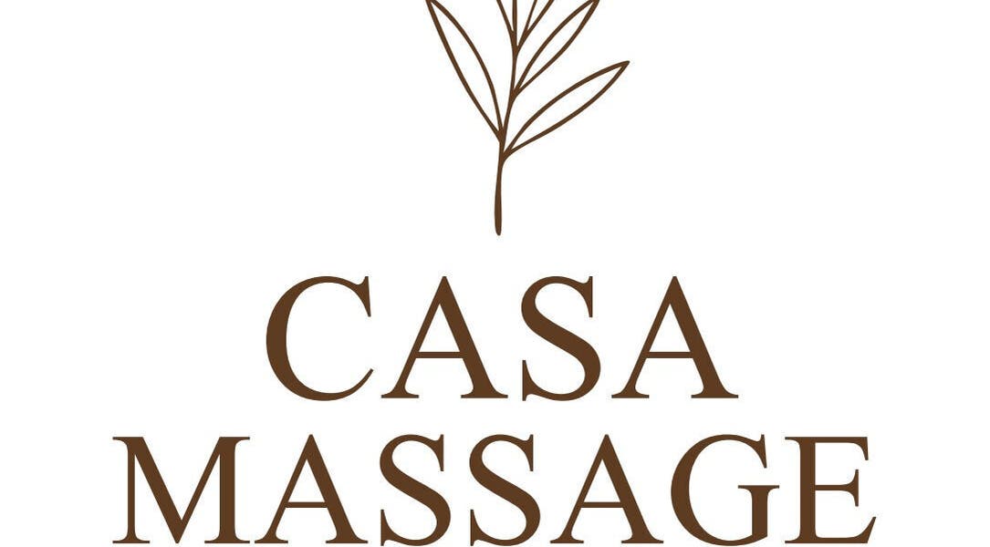Casa Massage logo with leaf design, located in Dubai, Dubai, AE, showcasing elegance and tranquility.