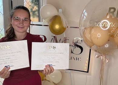 LD Beauty certificate holder with achievement awards in Huyton, England, GB.