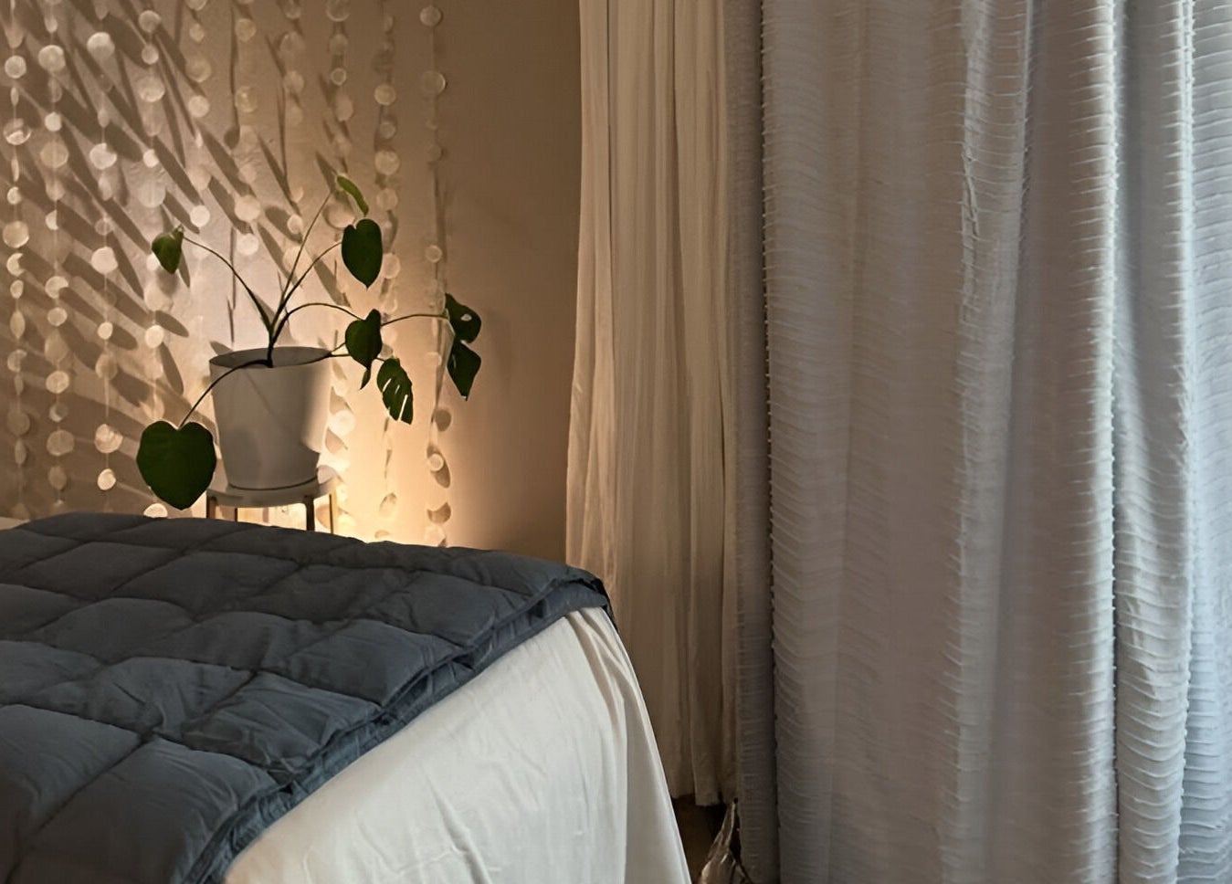 Relaxing treatment room at Essential Luxuries Day Spa, Snohomish, Washington, US with calming decor.