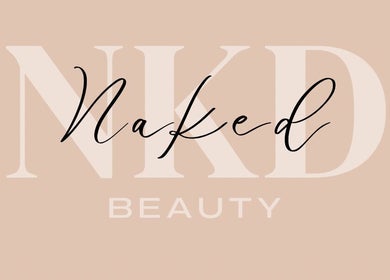 Naked Beauty logo on soft beige background, located in North Weald Bassett, GB.