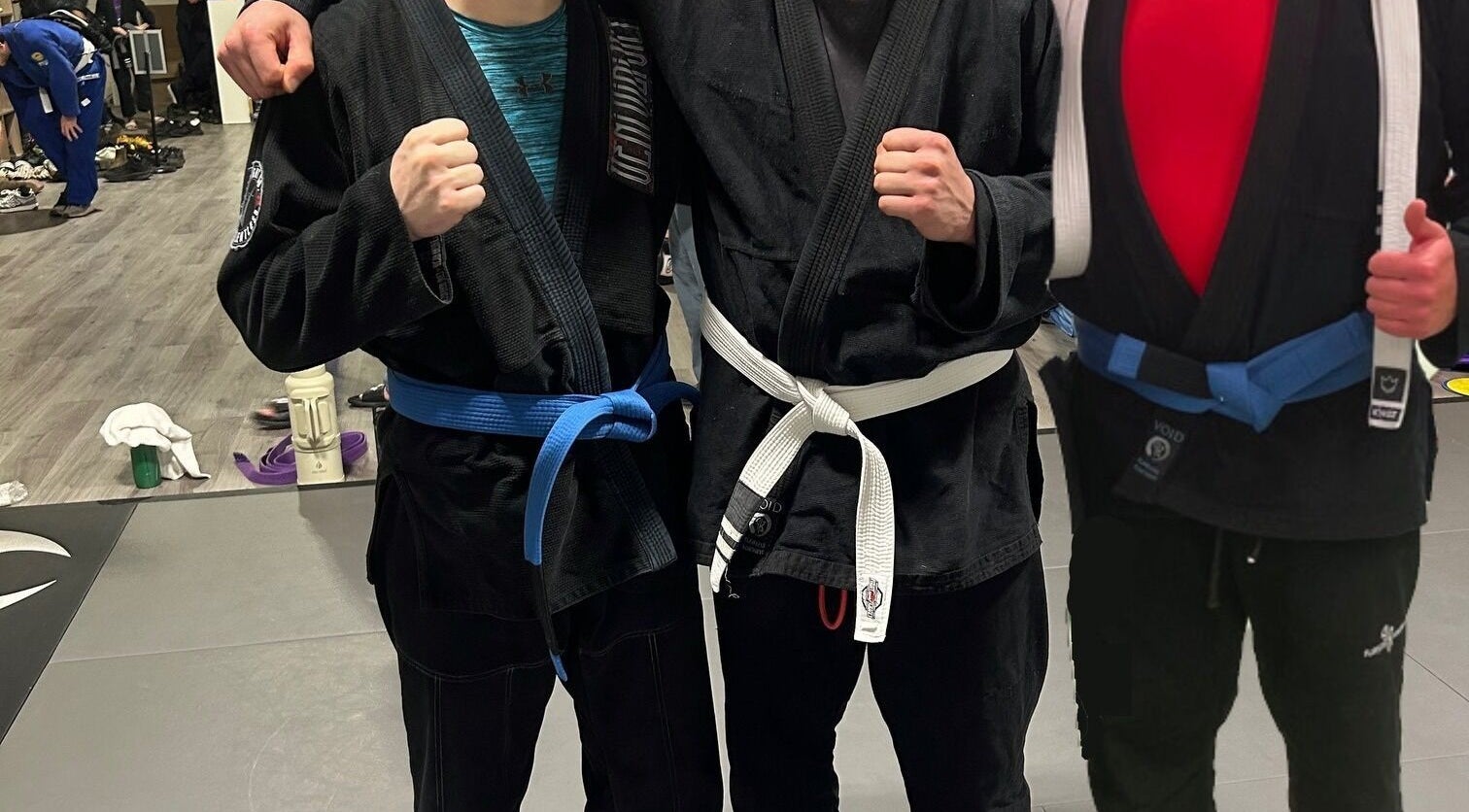 Participants in martial arts attire at Private Muay Thai Sessions, Brantford, Ontario, CA.