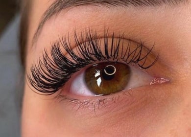 Close-up of stunning eyelashes at NC Beauty Bar, LLC in Milwaukee, Wisconsin, US.