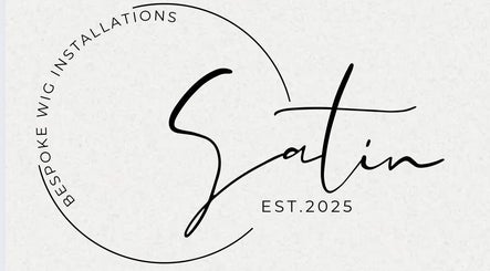 Satinhairldn logo for bespoke wig installations in London, England, GB.