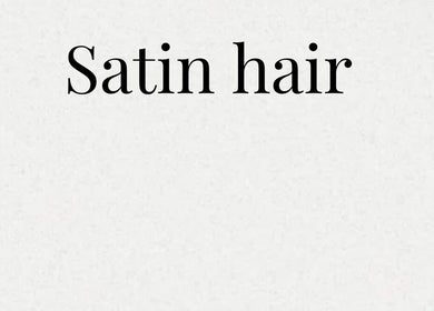 Elegant satin hair logo for Satinhairldn, a beauty venue in London, England, GB.