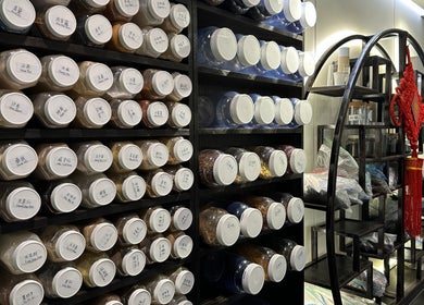 Herb jars at Zen5 - Chinese Remedial Massage | Reflexogy | Acupunture, Melbourne, Victoria, AU.