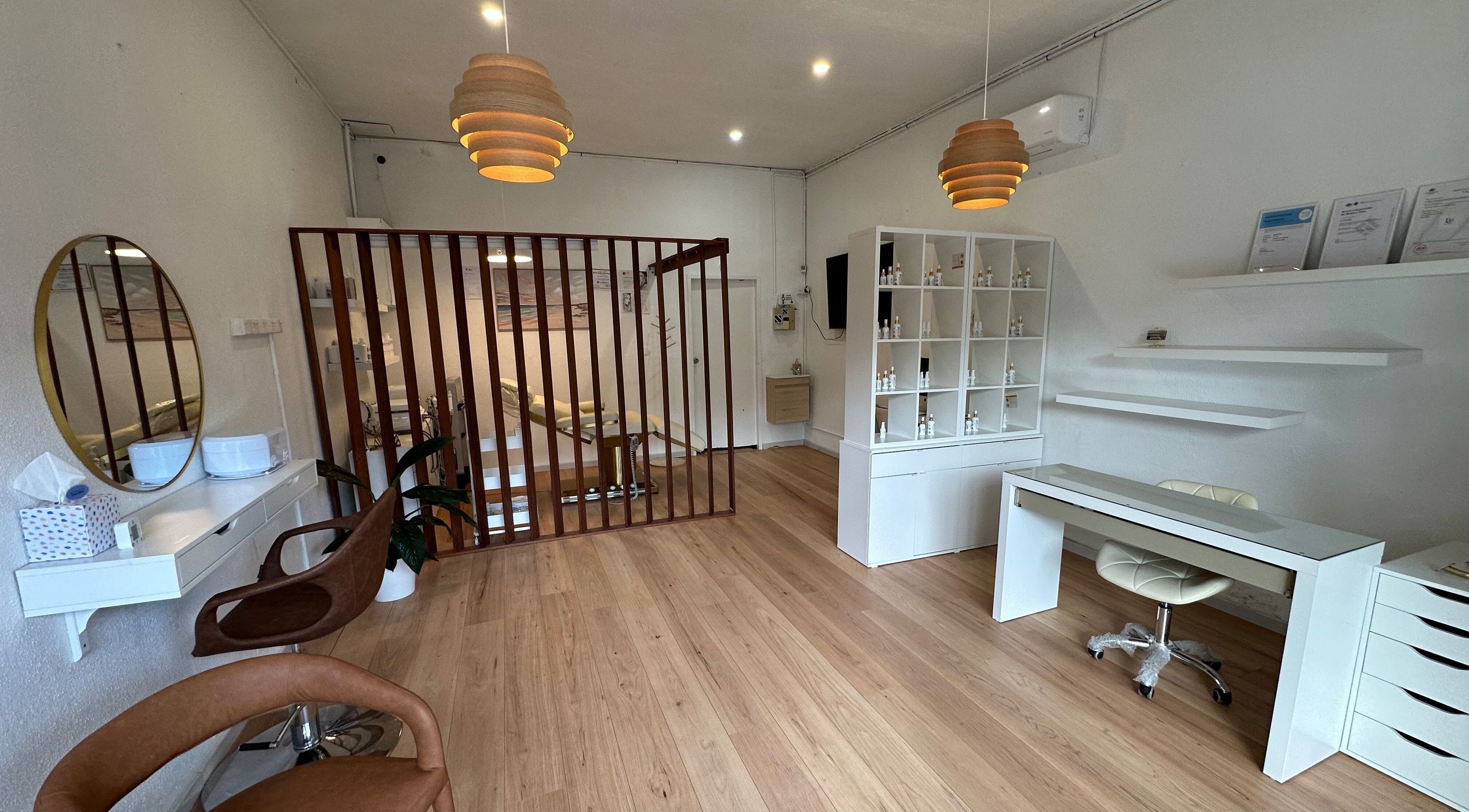 Relaxing interior at Lux Look Beauty & Laser Clinic, Gosford, New South Wales, AU with elegant decor and sleek furniture.