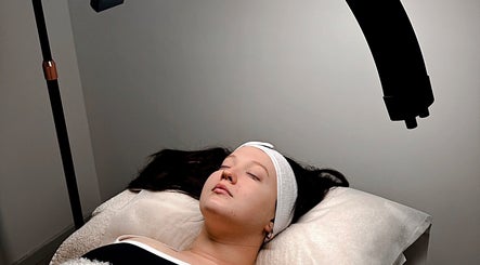 Relaxing facial session at The Derm Lounge, Woody Point, Queensland, AU, promoting rejuvenation and tranquility.