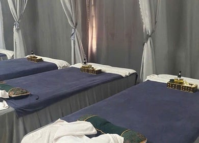 Massage beds at Oi Nha Trang Spa, Nha Trang, Khánh Hòa, VN, set for a relaxing spa experience.