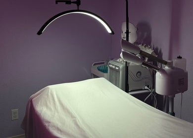 Bn.Esthetics serene treatment room in El Paso, Texas, US featuring modern wellness equipment.