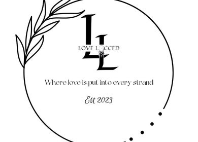 LoveLocced logo with slogan 'Where love is put into every strand', Nashville, Tennessee, US.