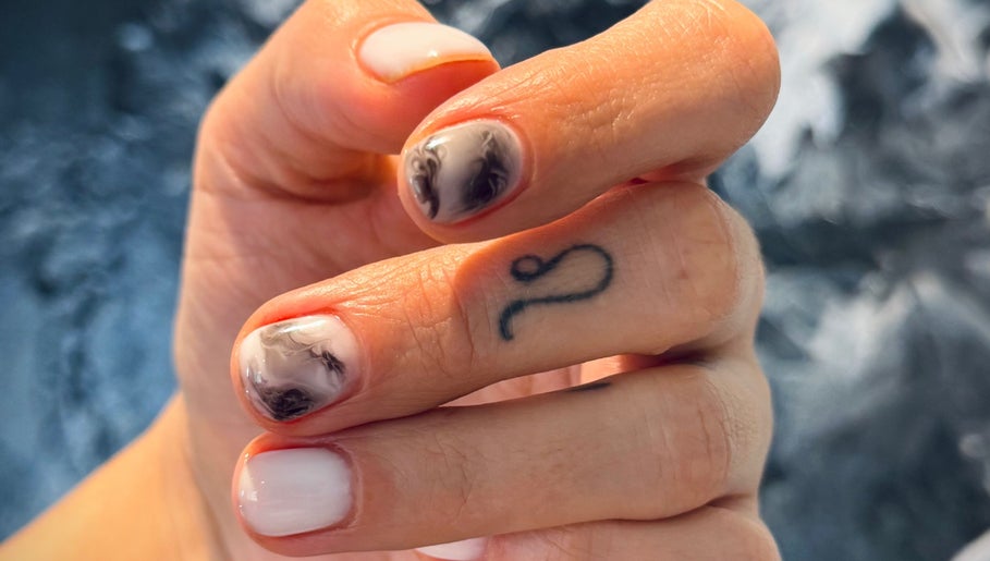 Elegant marbled nail art at Nails_by_Eliza.G, Mount Warren Park, Queensland, AU.