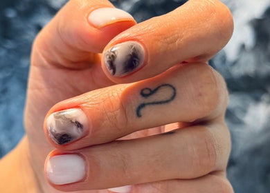 Elegant marbled nail art at Nails_by_Eliza.G, Mount Warren Park, Queensland, AU.