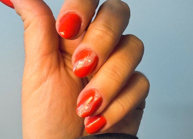 Stunning red nail art at Nails_by_Eliza.G in Mount Warren Park, Queensland, AU.