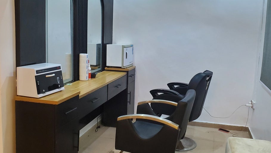 Modern salon chairs and equipment at Amethyst Aura Med Spa, Ikeja, Lagos, NG offering quality wellness services.