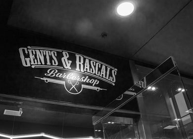 Gent & Rascals Barbershop - Britomart Store entrance in Auckland, Auckland, NZ with stylish signage.