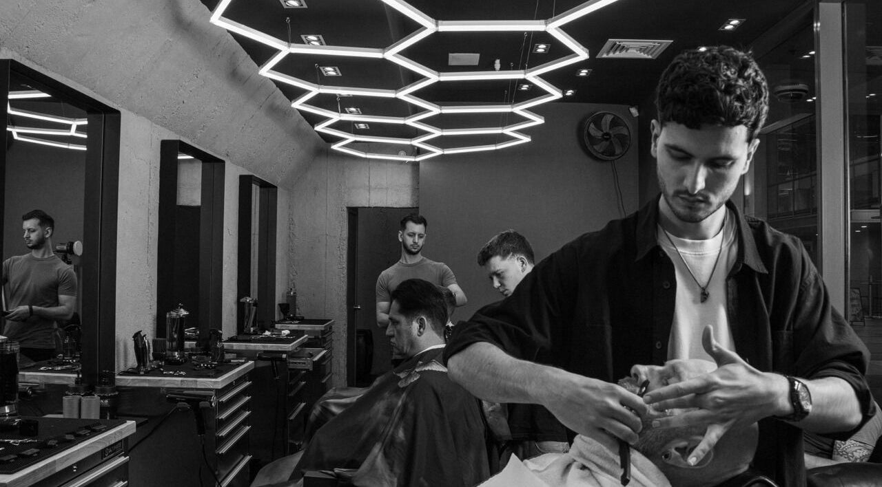 Stylish interior of Gents & Rascals Barbershop - Britomart Store, Auckland, Auckland, NZ, showcasing haircuts.
