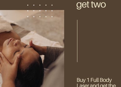 Client receiving facial massage at Laser and Skin District, Windsor, New South Wales, AU.