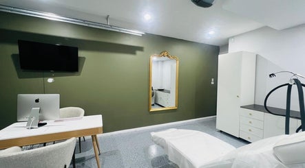 Modern treatment room in Summer Cosmetics Studio, Catherine Field, New South Wales, AU with elegant decor.
