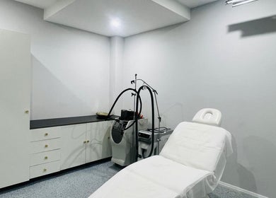 Modern treatment room at Summer Cosmetics Studio, Catherine Field, New South Wales, AU.