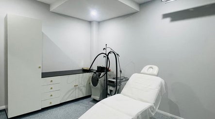 Modern treatment room at Summer Cosmetics Studio, Catherine Field, New South Wales, AU.