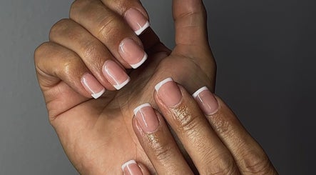 French manicure on hands at Nails by Mia, La Grande, Oregon, US. Lovely and classic nail style.