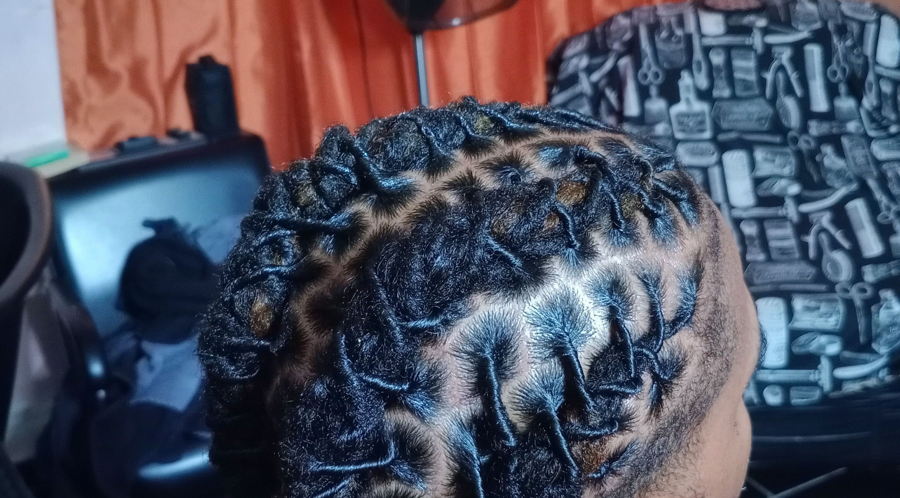 Detailed locs hairstyle at ManeTamed Locs, Nassau, New Providence, BS, showcasing expert braiding techniques.