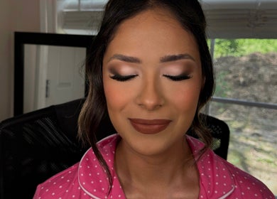 Beautiful makeup artistry at Beauty by Susana in Mount Pleasant, Texas, US, showcasing elegant eye and lip makeup.