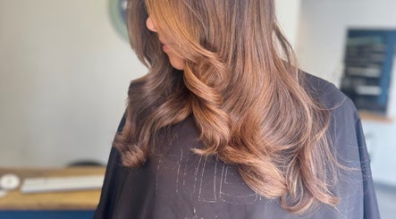 Elegant brown waves styled at Isabelle Grace Hair, Burnley, England, GB.