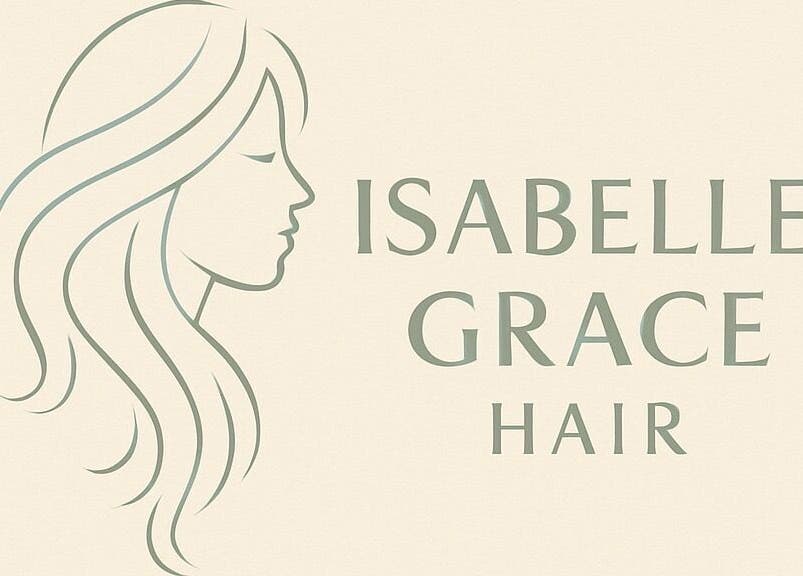 Logo of Isabelle Grace Hair at Studio J, Burnley, England, GB. Simple outline of a woman's profile with flowing hair.