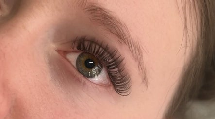 Close-up of eye with stylish eyelashes at Beauty By Yas, Attleborough, England, GB.
