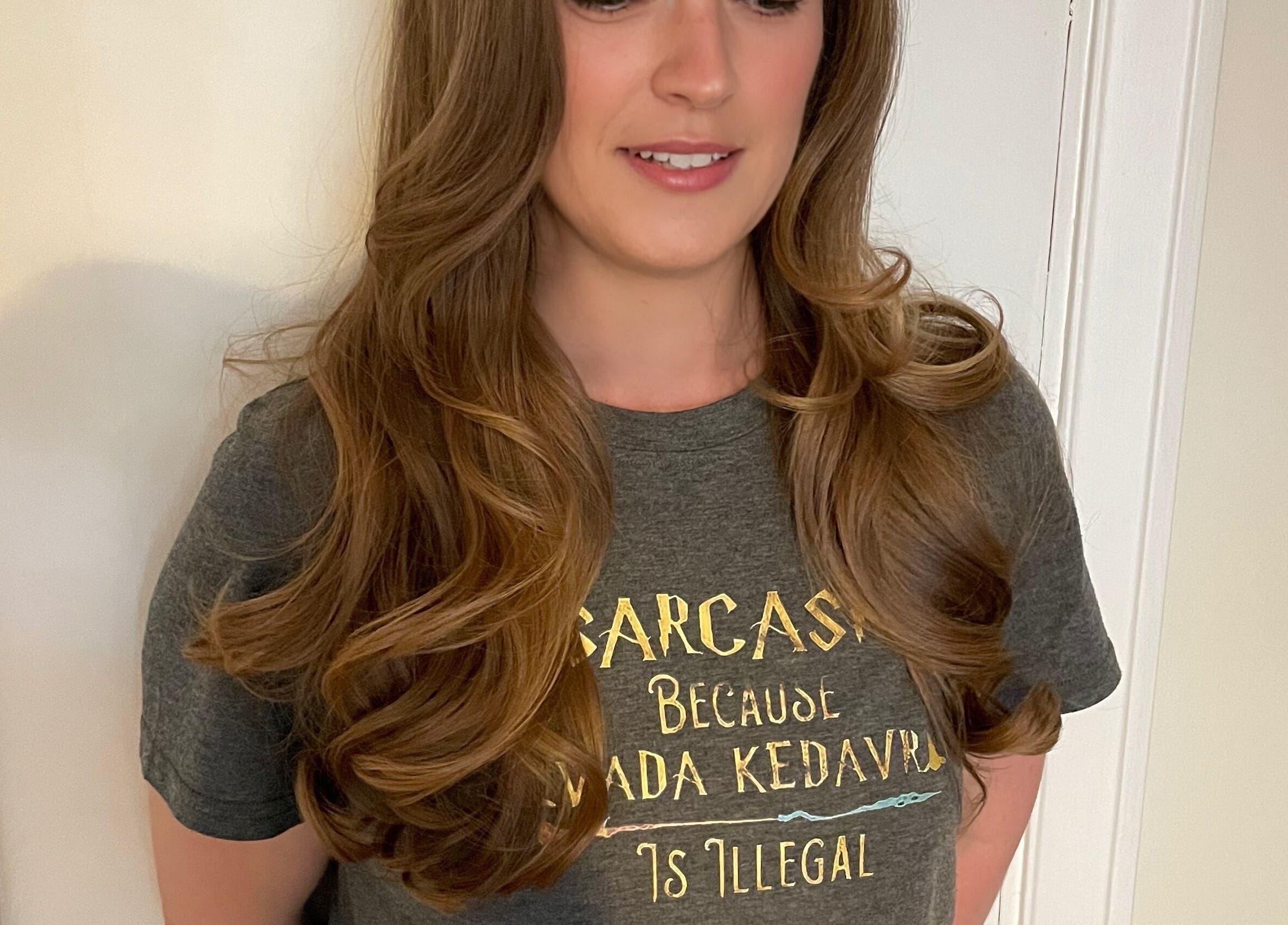 Elegant brown curls styled at Sophie Michelle Hair, London, England, GB.