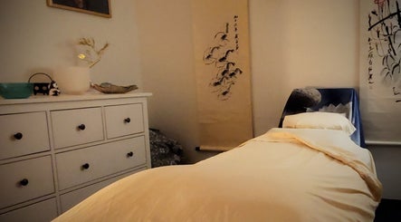 Serene therapy room at Active Healing Dallas FT Worth, Watauga, Texas, US with spa bed and decor.