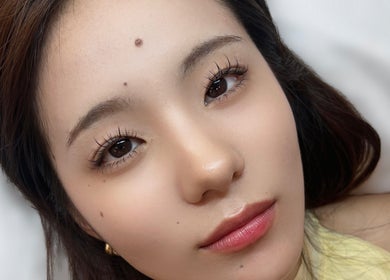 Model showcasing lash and brow styling at She Got Brow & Lash Beauty Studio, Toronto, Ontario, CA.