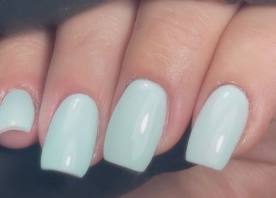 Mint green manicured nails by Kandyse Faye | Nail Artist in Wellingborough, England, GB.