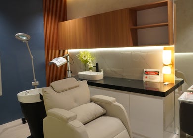 Luxurious therapy room at Bangs Prime Skin Aesthetics, Makati City, Metro Manila, PH, featuring modern decor.