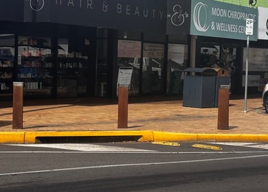 Entrance to Roxanne Mae's RMT Torquay, located in Torquay, Queensland, AU. Hair and wellness storefront displayed.