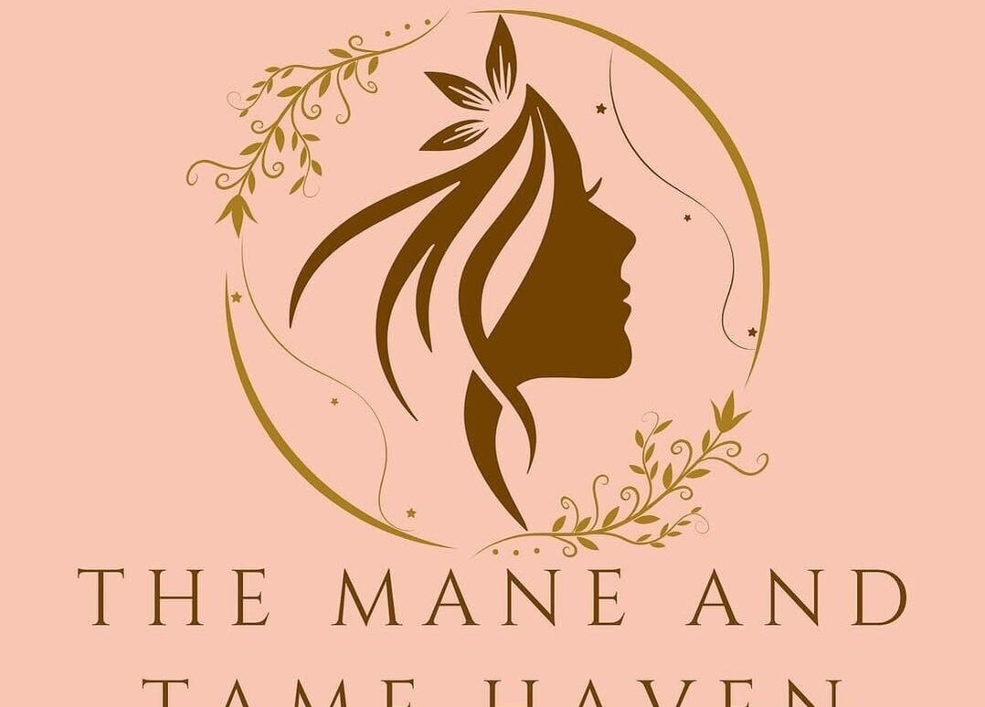 Logo of The Mane & Tame Haven, a beauty venue in Dieppe Bay, KN, featuring an elegant silhouette.