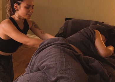 Relaxing massage session at The Nest, Ilkley, Leeds, England, GB, offering ultimate wellness experience.