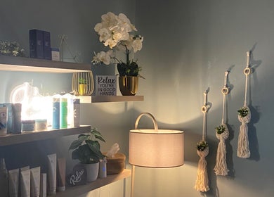 Relaxing interior with shelves and decor at Treasured Moments, Gillitts, Kwazulu-natal, ZA.