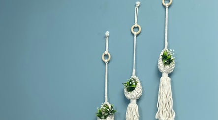 Elegant macrame wall hangings at Treasured Moments, Gillitts, Kwazulu-natal, ZA enhancing wellness ambiance.