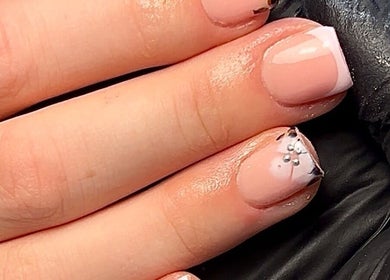 Intricate nail art design at The Nail Studio.By Grace in Nantwich, England, GB.